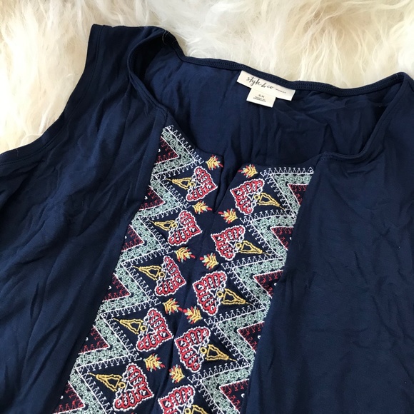 Style & Co. Plus Embroidered Knee-Length Dress - Picture 4 of 7